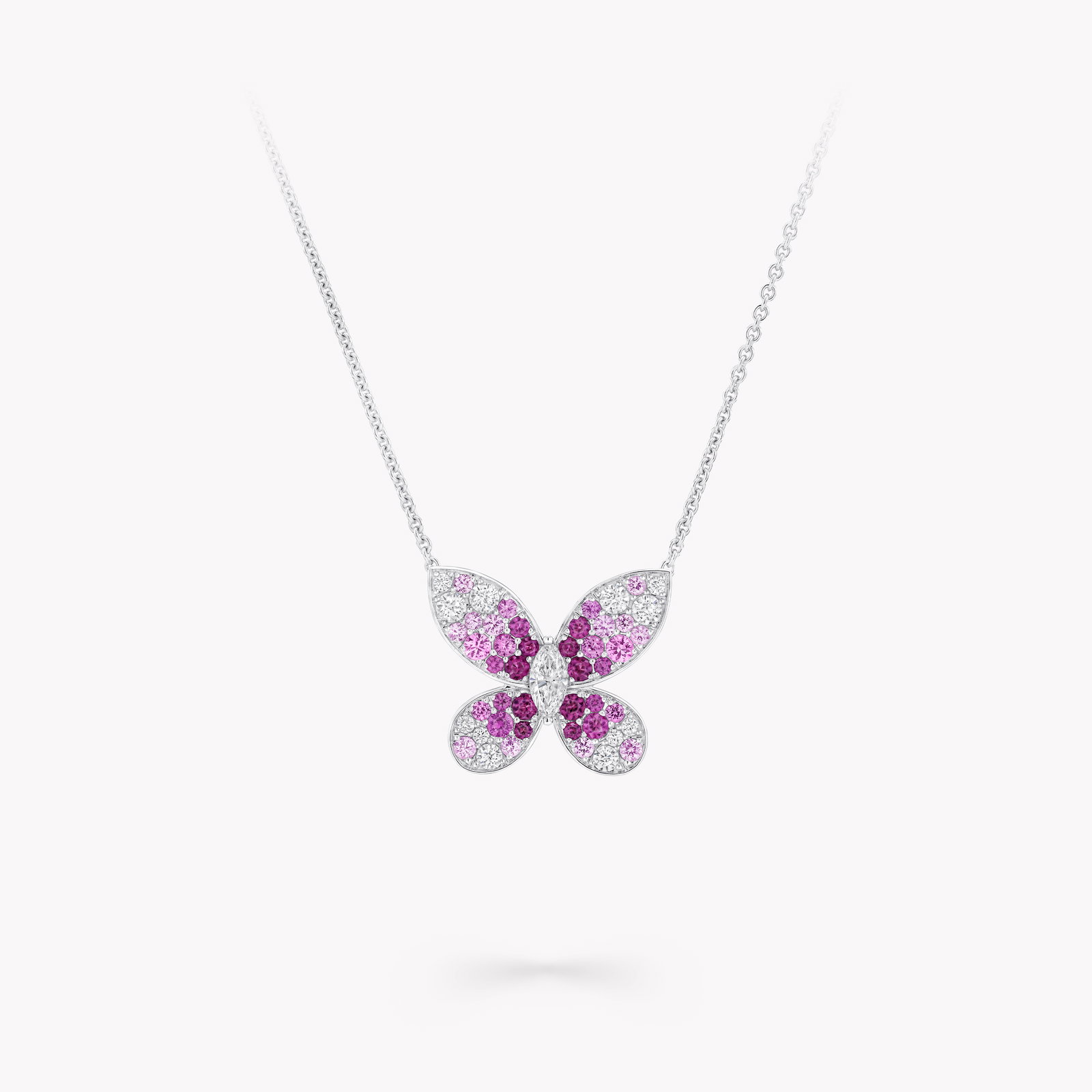 Butterfly Ruby, Pink Sapphire and Diamond Mini Pendant