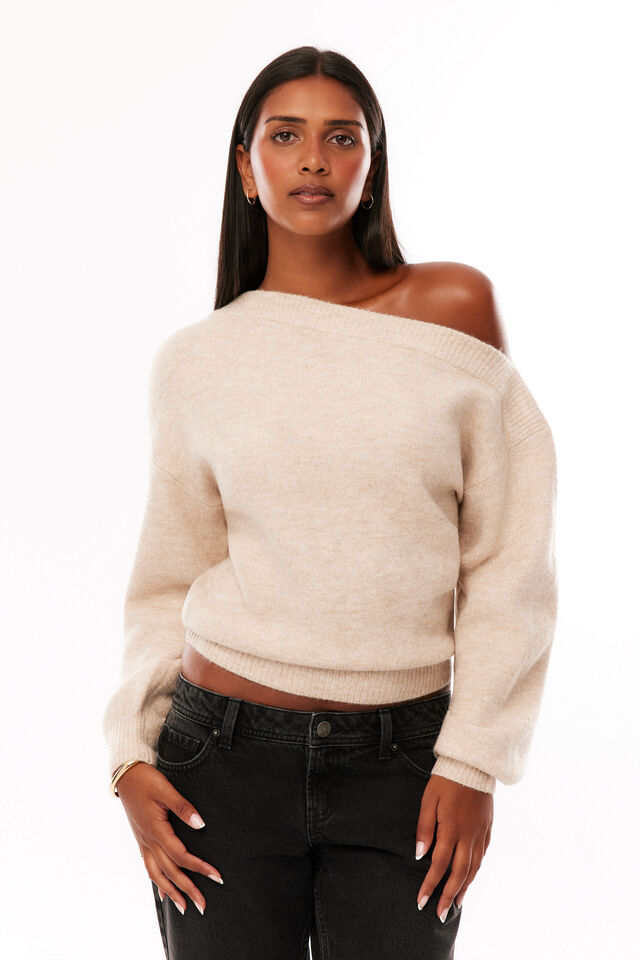 Emmy Slouch Off Shoulder Knit