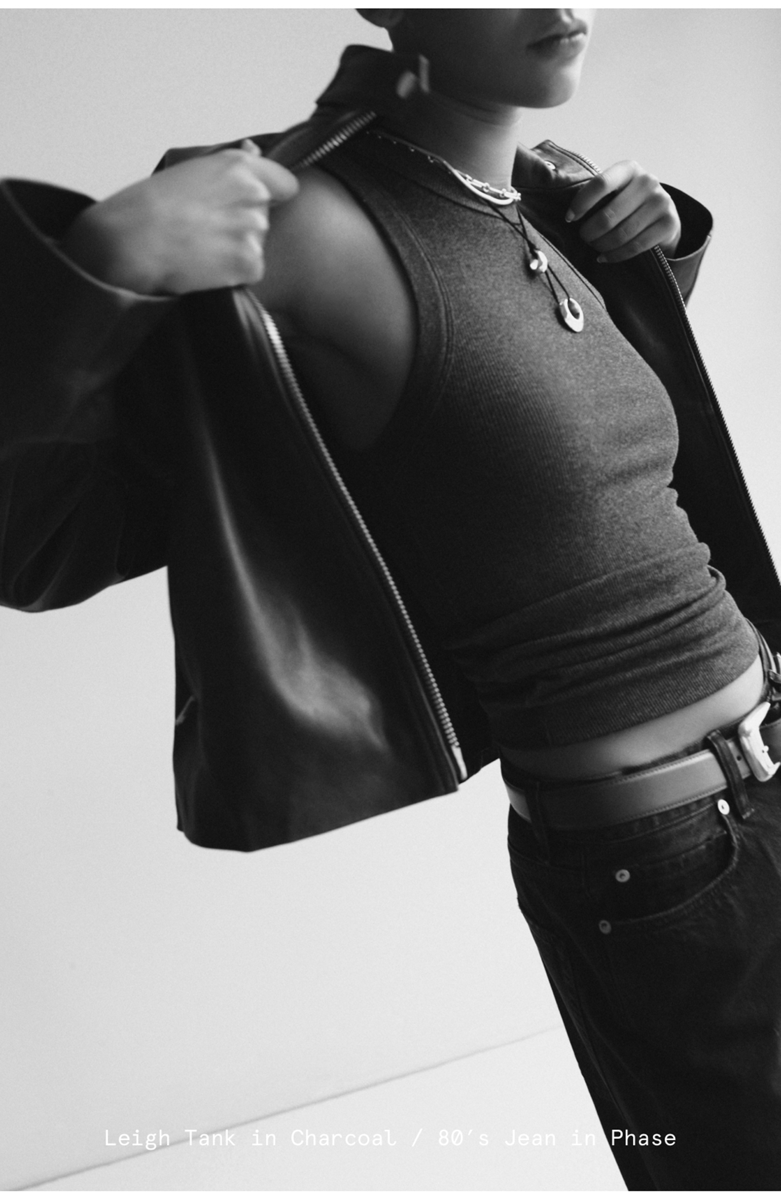 Leigh Tank in Charcoal / 80's Jean in Phase