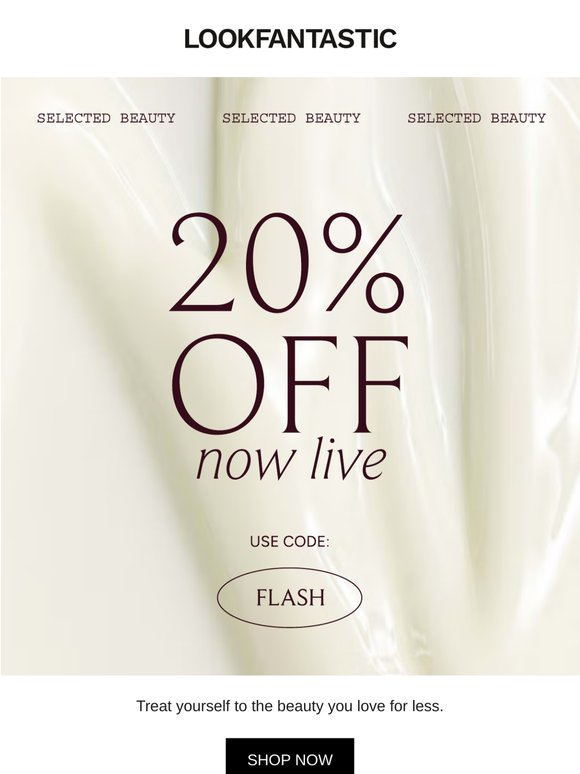 Flash Sale: 20% Off