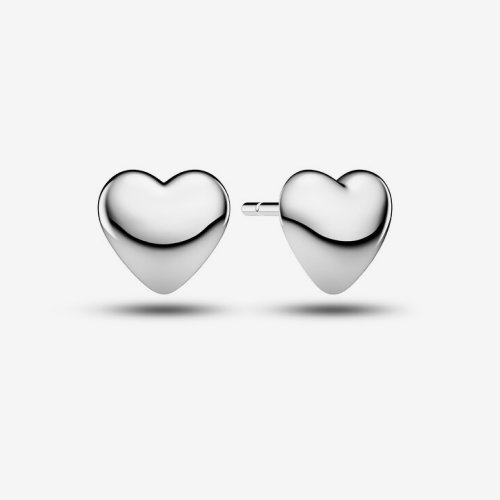 Sif Jakobs Julia Piccolo Sterling Silver Puff Heart Stud Earrings