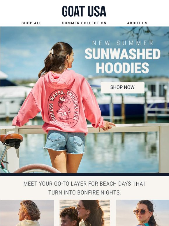 New Summer Sunwashed Hoodies!