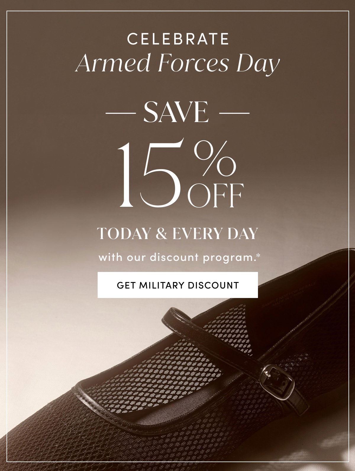 Celebrate Armed Forces Day, Save 15% Off Today & Every Day With Our Discount Program.* | Get Military Discount