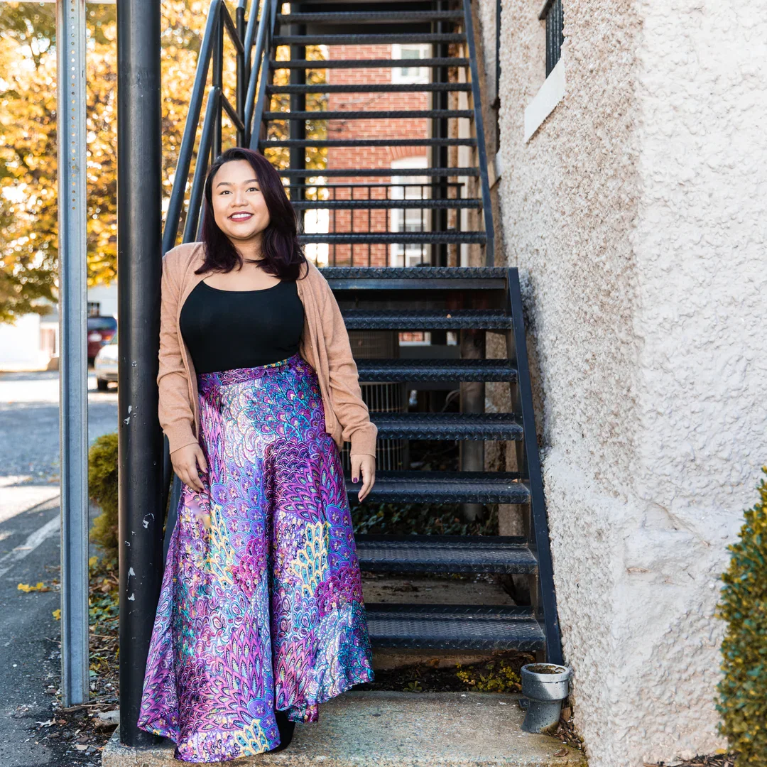 Peacock Floral Wrap Skirt