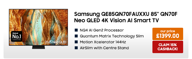 Samsung QE85QN70FAUXXU 85 inch QN70F Neo QLED 4K Vision AI Smart TV