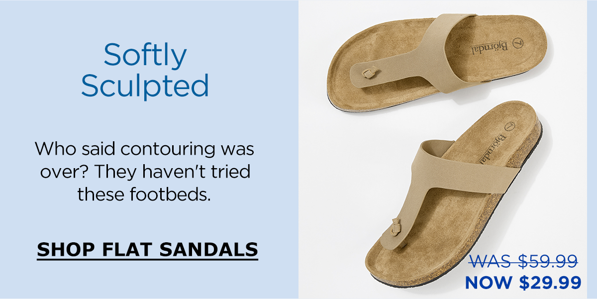 Softly Sculpted | Who said contouring was over? They haven't tried these footbeds. | SHOP FLAT SANDALS