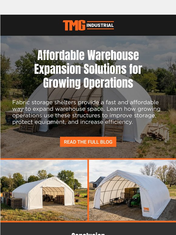 Need More Warehouse Space? Explore Fabric Storage Shelters