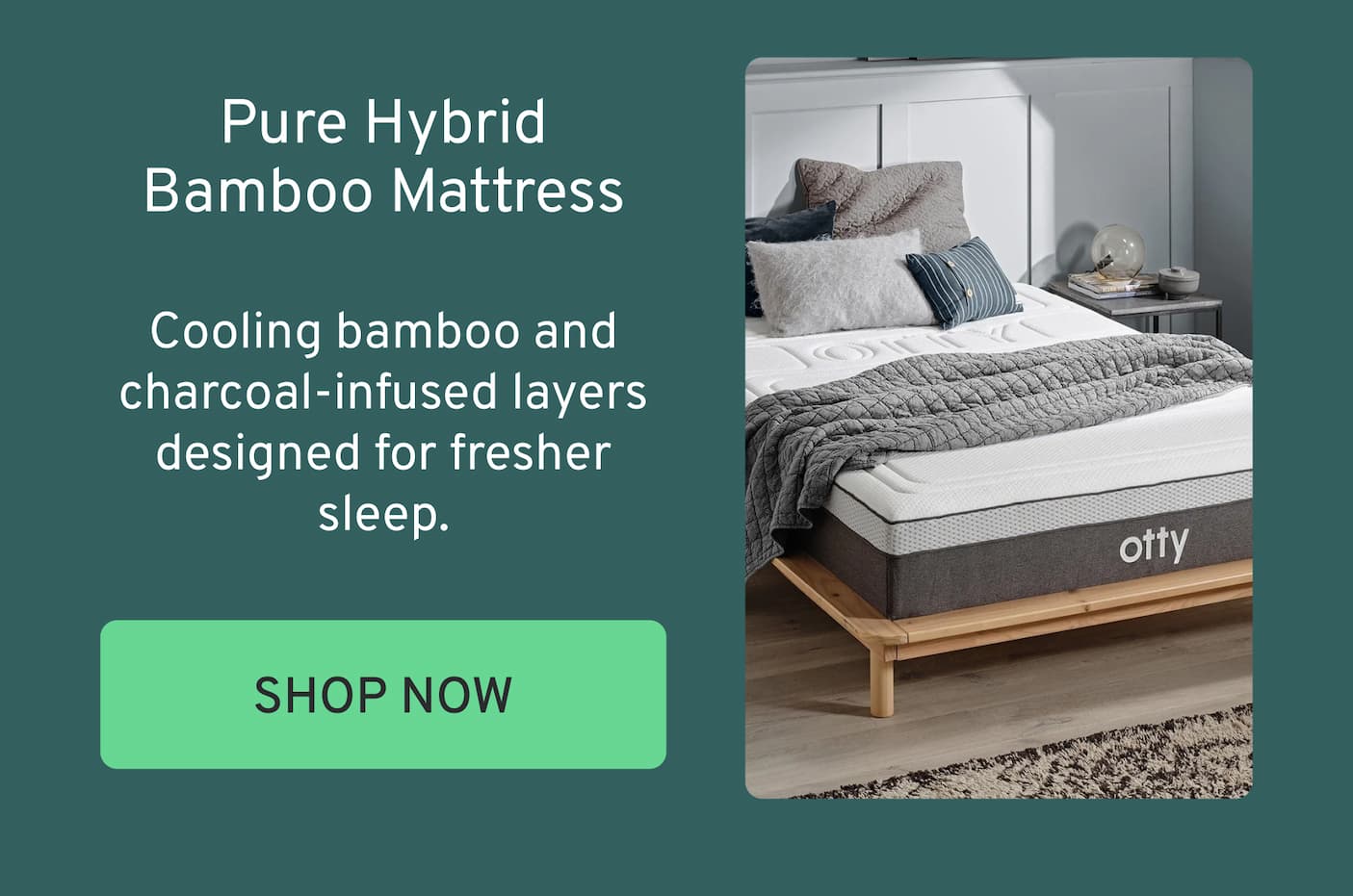 OTTY Pure Hybrid Bamboo Mattress with Charcoal
