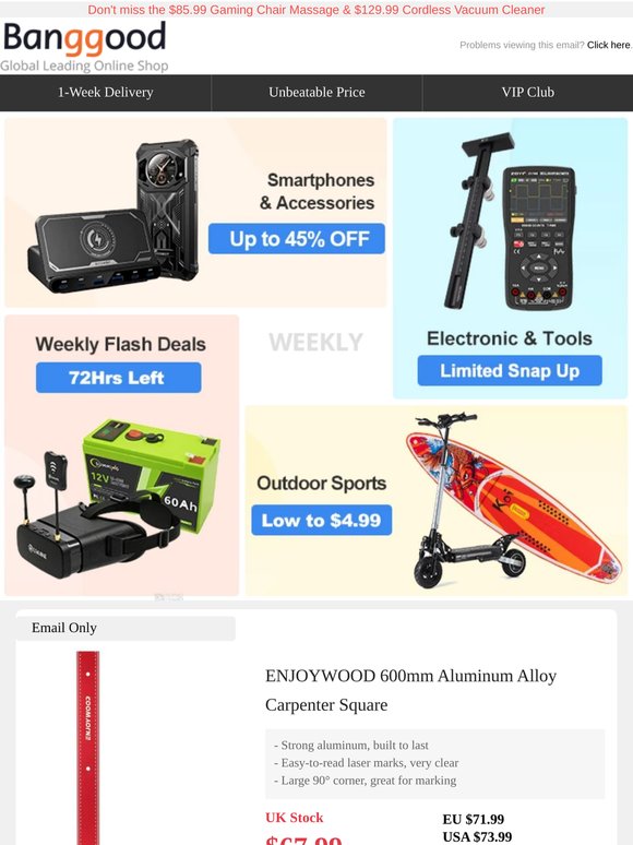Your "Email Only" secret prices are inside! AMOLED ECG Smart Watch $29.99 😃