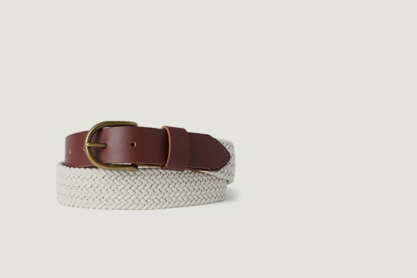 The Stretch Braided Belt in Natural