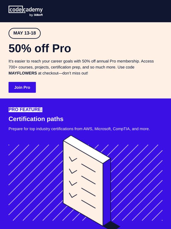 Get 50% off Pro