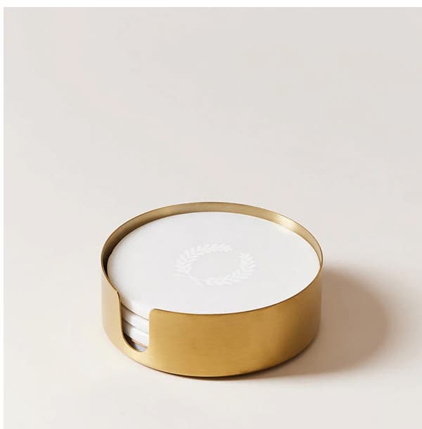 Marble Laurel Coasters