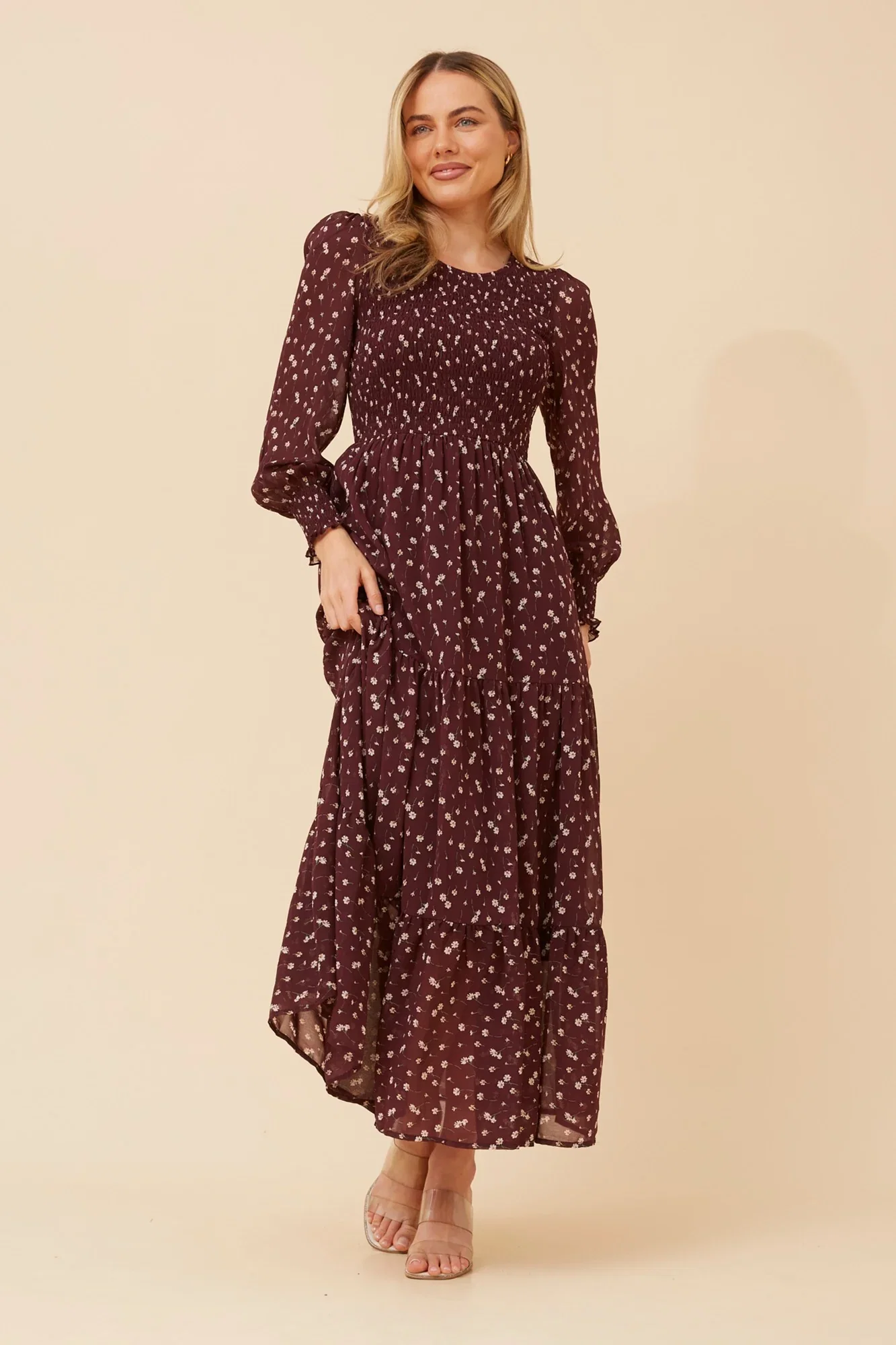 Image of SHERRY DITSY PRINT MAXI DRESS