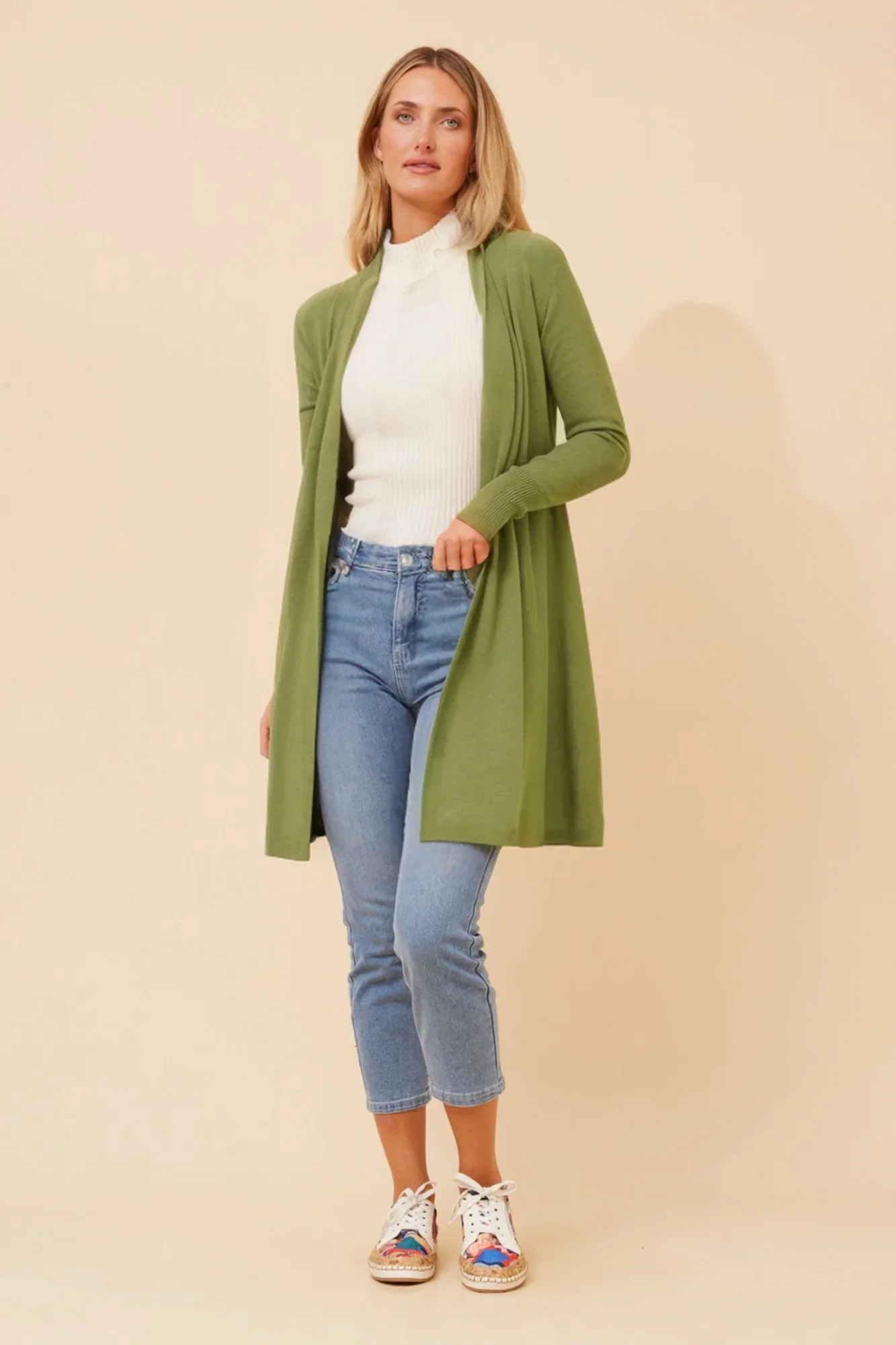 Image of LENA SOLID KNIT CARDIGAN