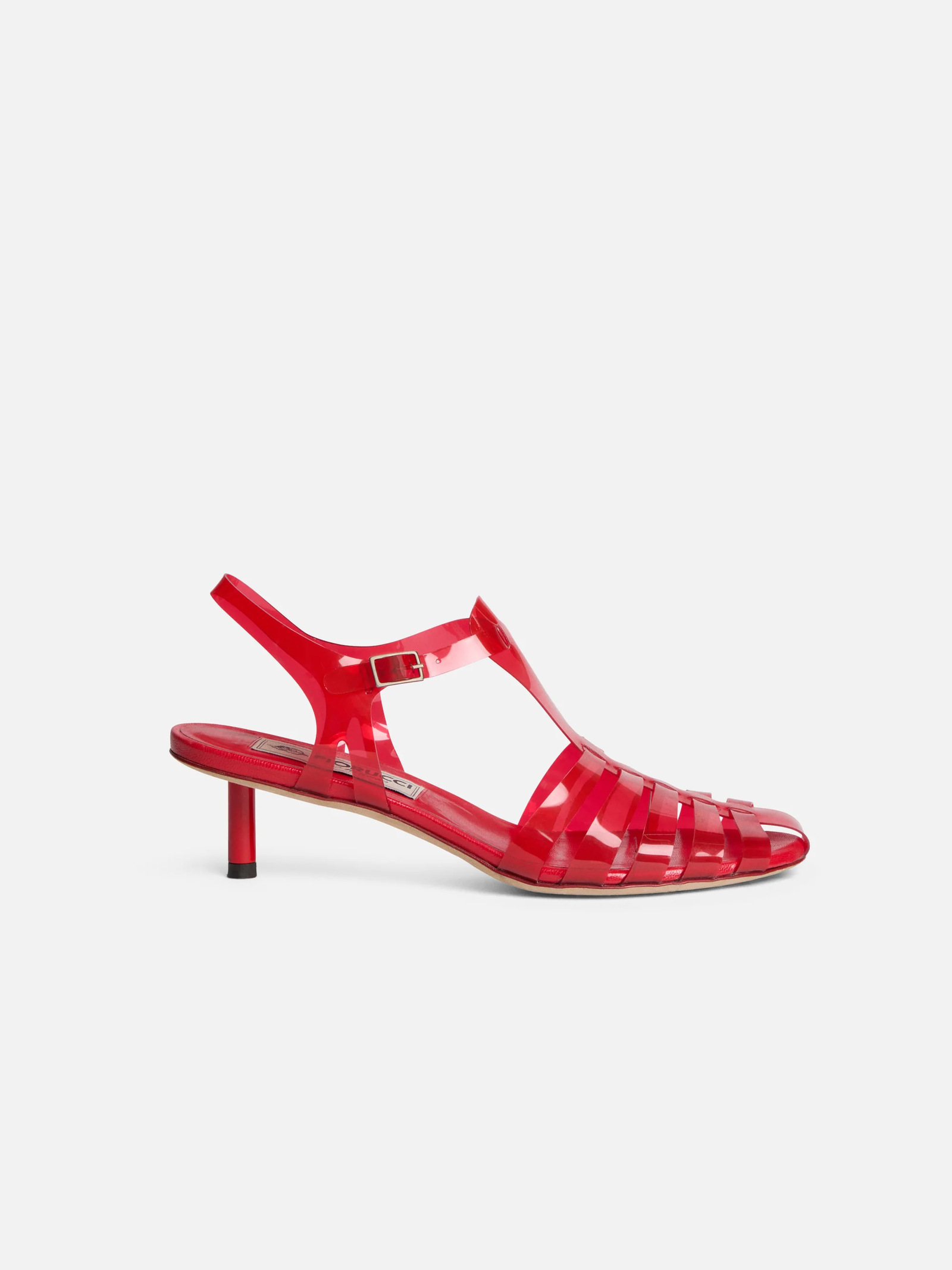 Red Jelly Kitten Heels