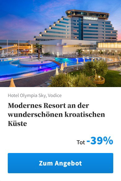 Modernes Resort an der wunderschönen kroatischen Küste