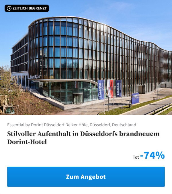 Stilvoller Aufenthalt in Düsseldorfs brandneuem Dorint-Hotel