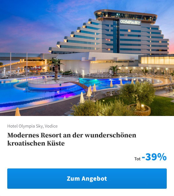 Modernes Resort an der wunderschönen kroatischen Küste
