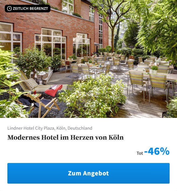Modernes Hotel im Herzen von Köln