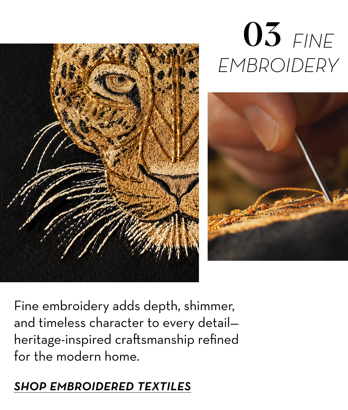 Shop embroidered textiles