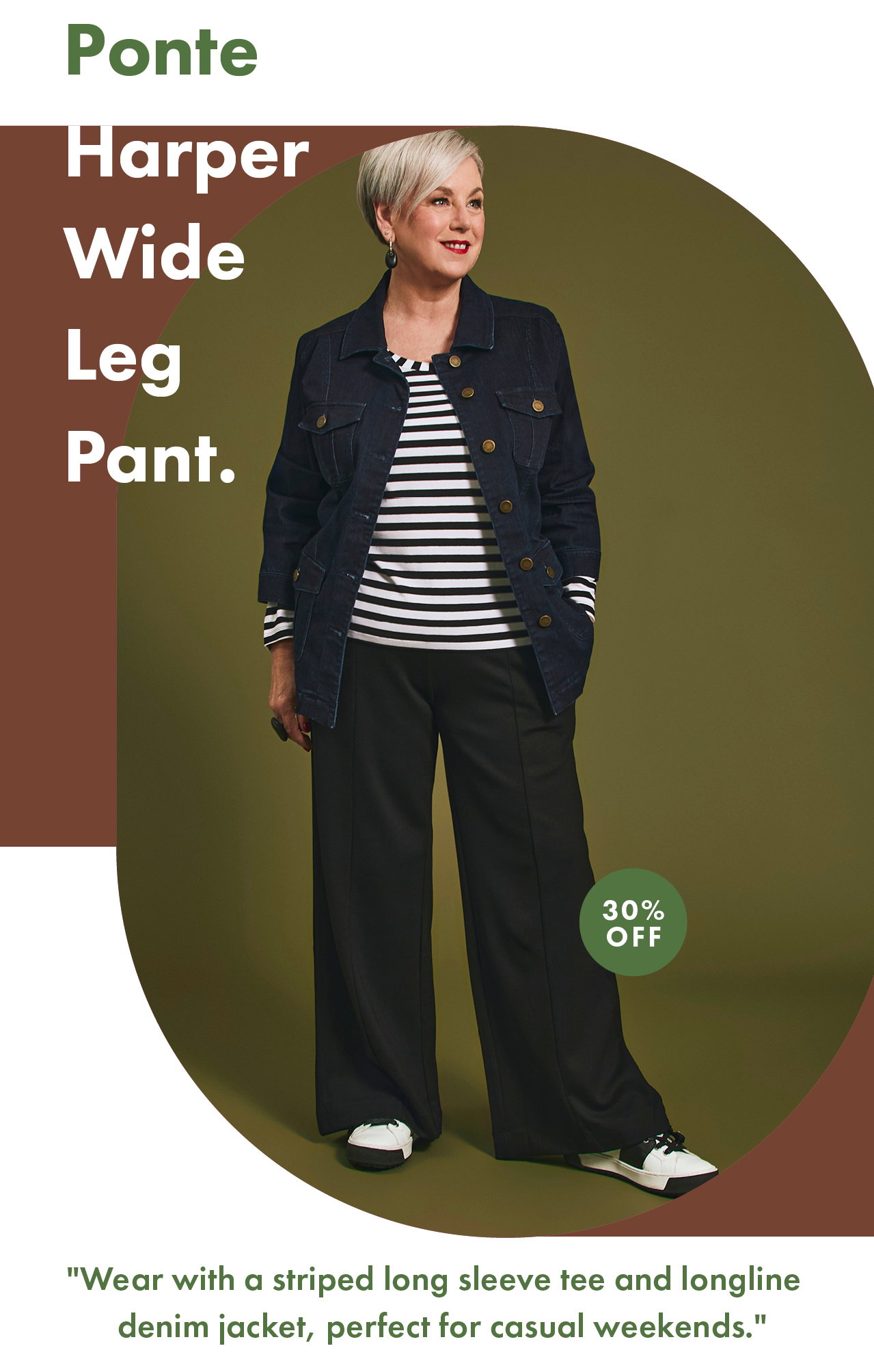 Ponte Harper Wide Leg Pant