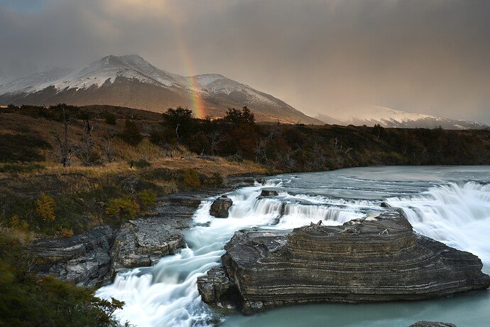 Miguel Bejar — Paine waterfall at Torres del Paine National Park