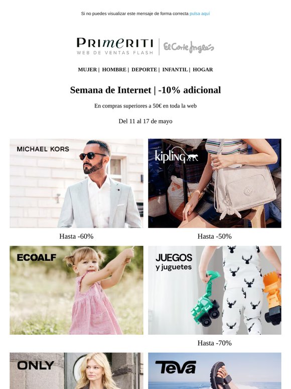 Michael Kors, Kipling y Ecoalf Infantil