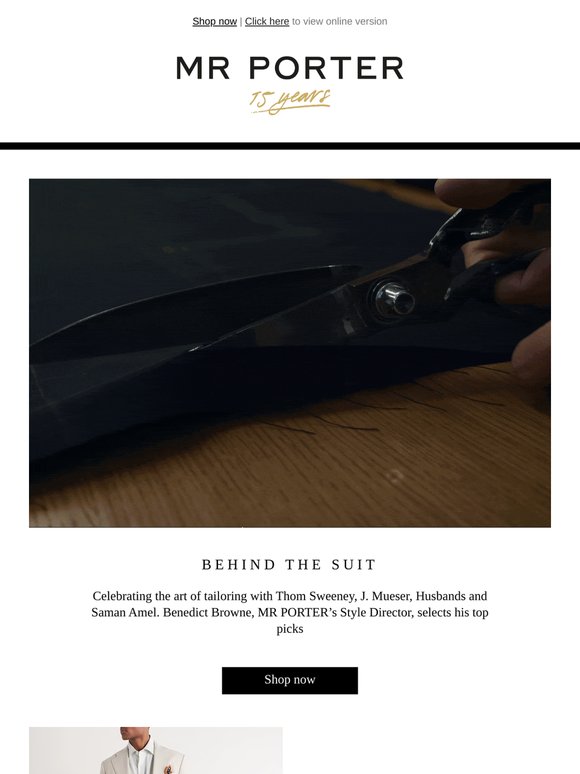 Thom Sweeney and three other tailors to get the measure of