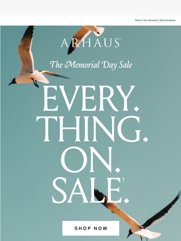 Every. Thing. On. Sale.