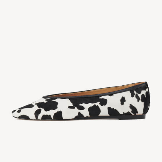 Ballet V Black Cowhide