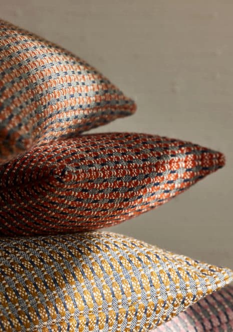 Housse de coussin Eirik orange brûlée et orage