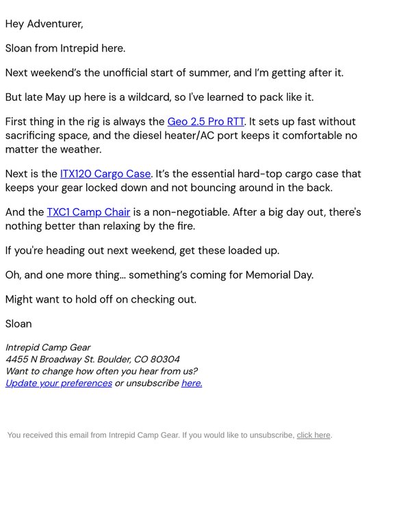 Memorial Day Sales & Trips Are Coming...