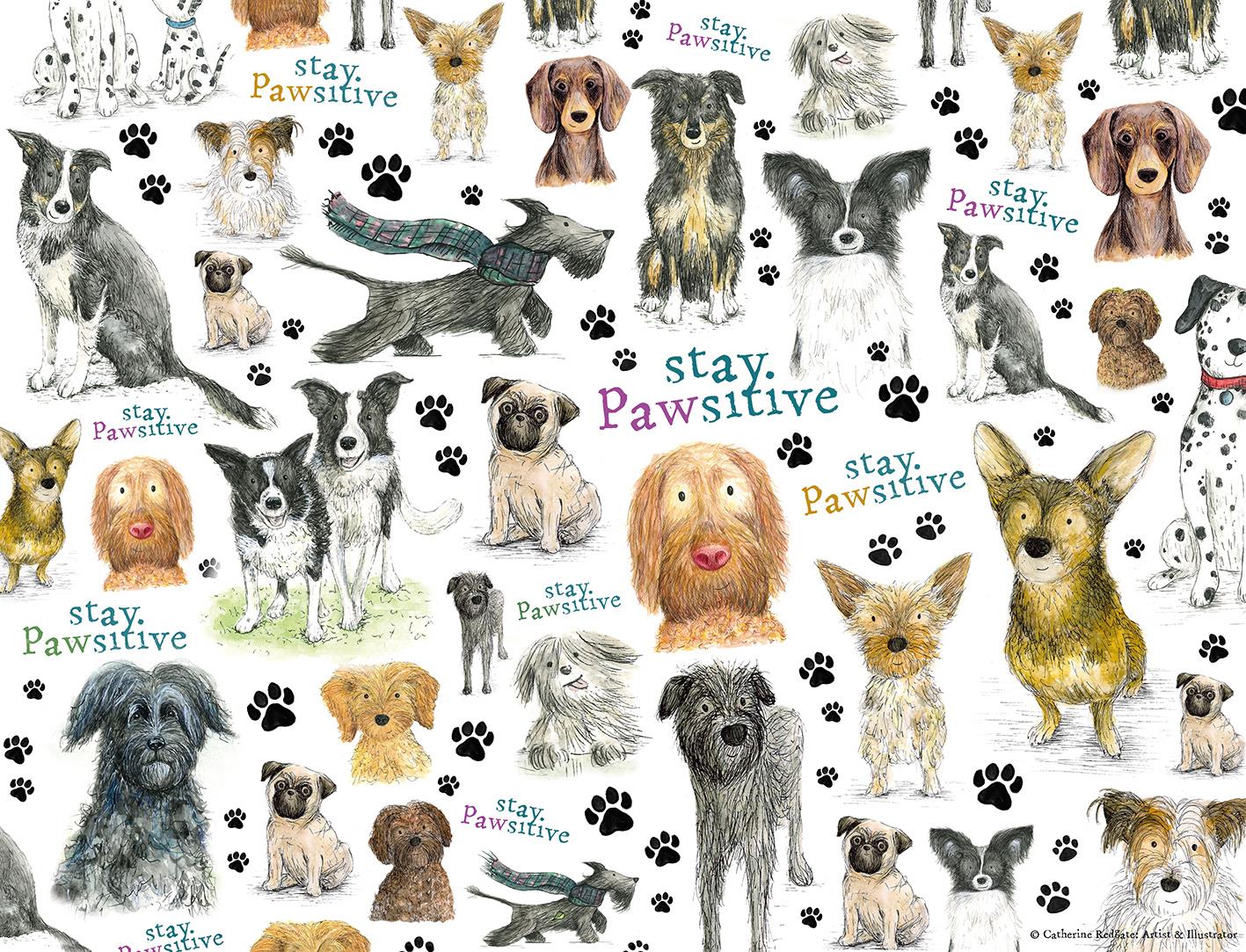Image of Stay Pawsitive 500 Piece Jigsaw Puzzle