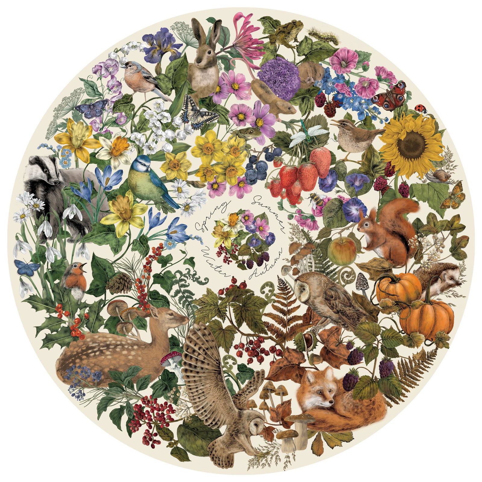 Image of The Art File: Nature's Seasons 500 Piece Cicular Jigsaw Puzzle