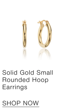 Solid Gold Small Rounded Hoop Earrings
