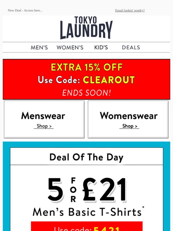 Mix & Match 5 T-shirts for £21
