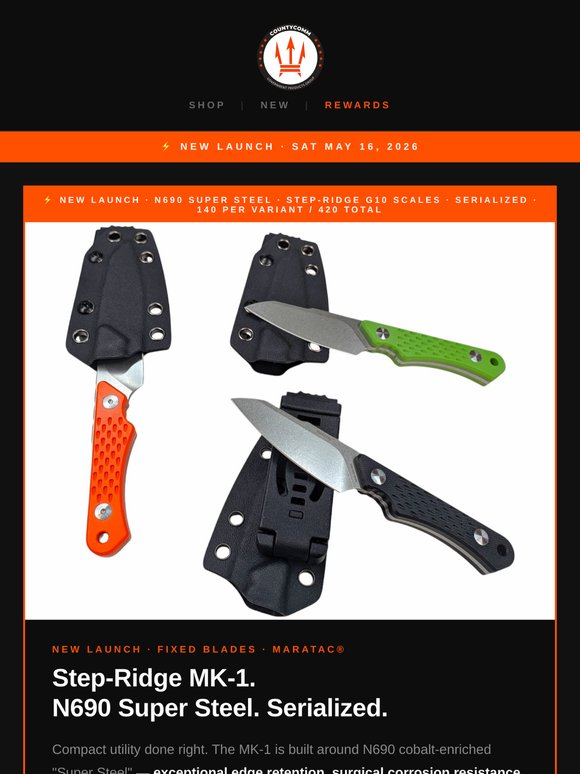 Fixed blade launch + the radio pack that won't come back.