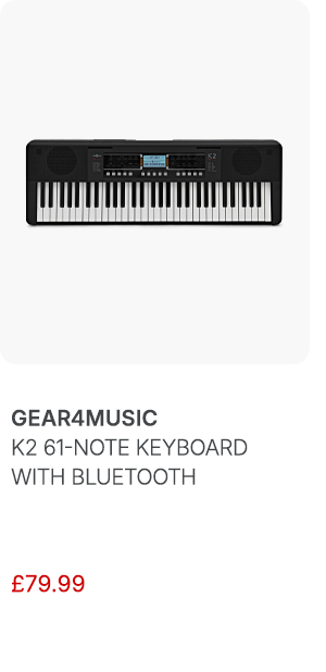 K2 61-Note Keyboard with Bluetooth by Gear4music