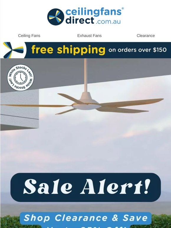Shop Clearance! Up to 65% off ceiling fans 🔥
