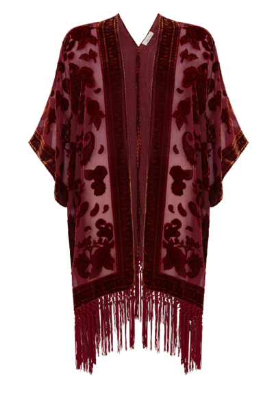 Stevie Plum Paisley Devore Kimono