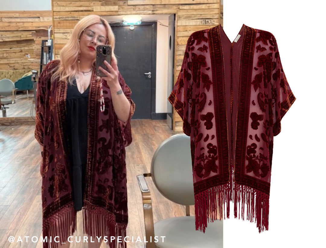 Stevie Plum Paisley Devore Kimono