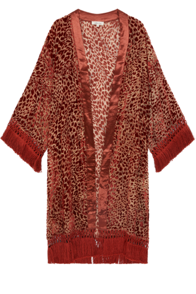 Heartbreaker Rust Devore Kimono