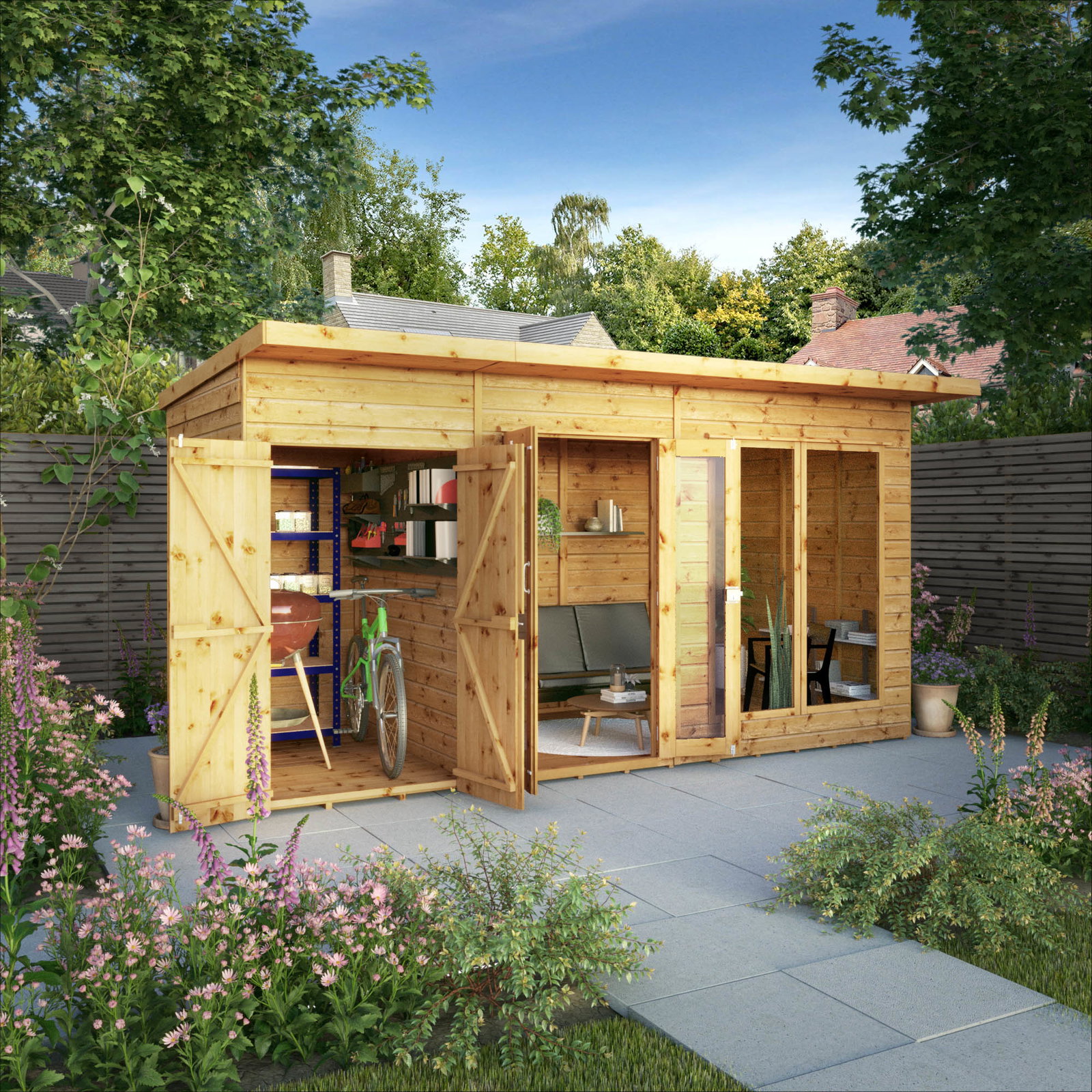 Image of Maine Summerhouse with Side Shed
