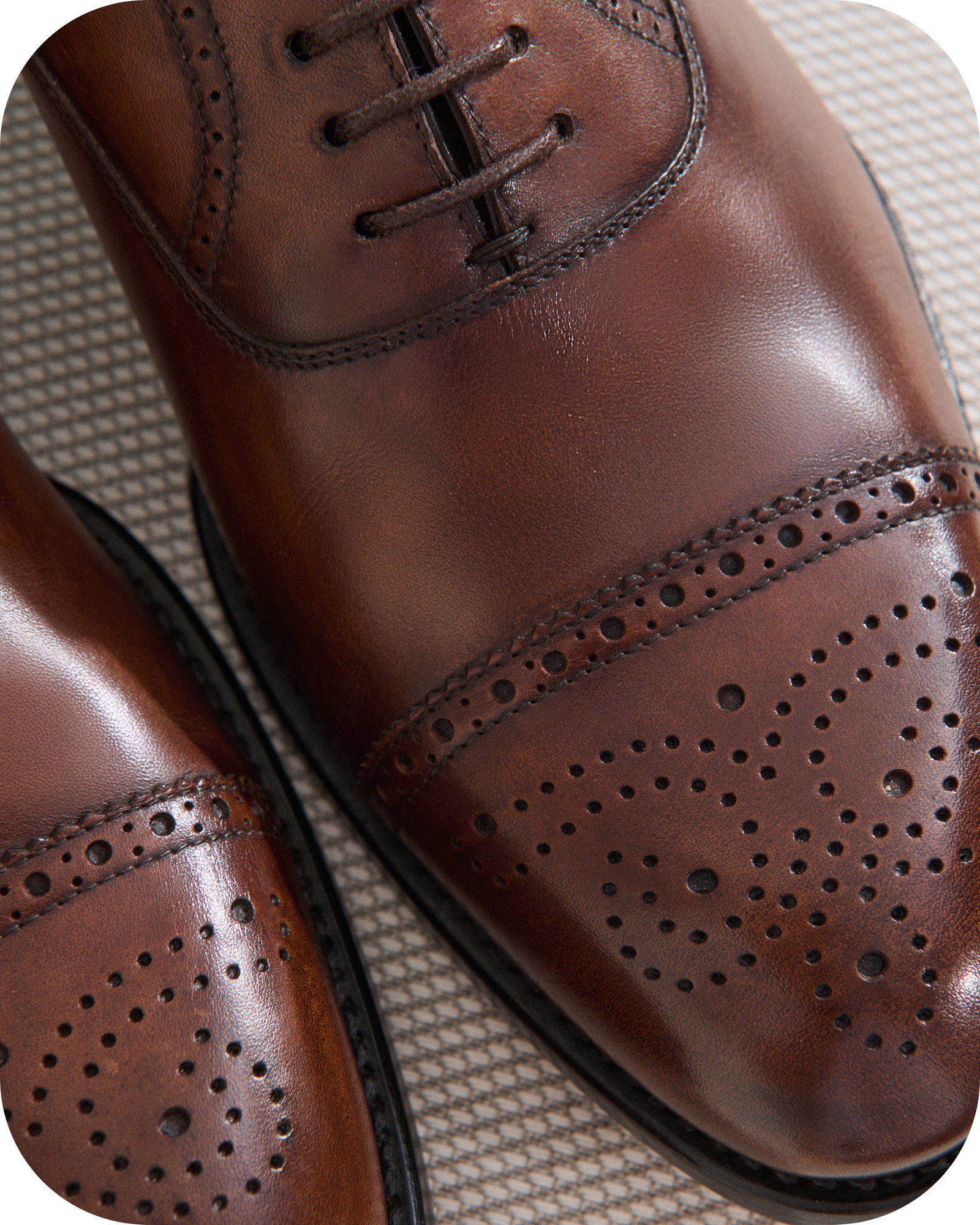 LEATHER LACE-UP SHOE DARK BROWN CALFSKIN