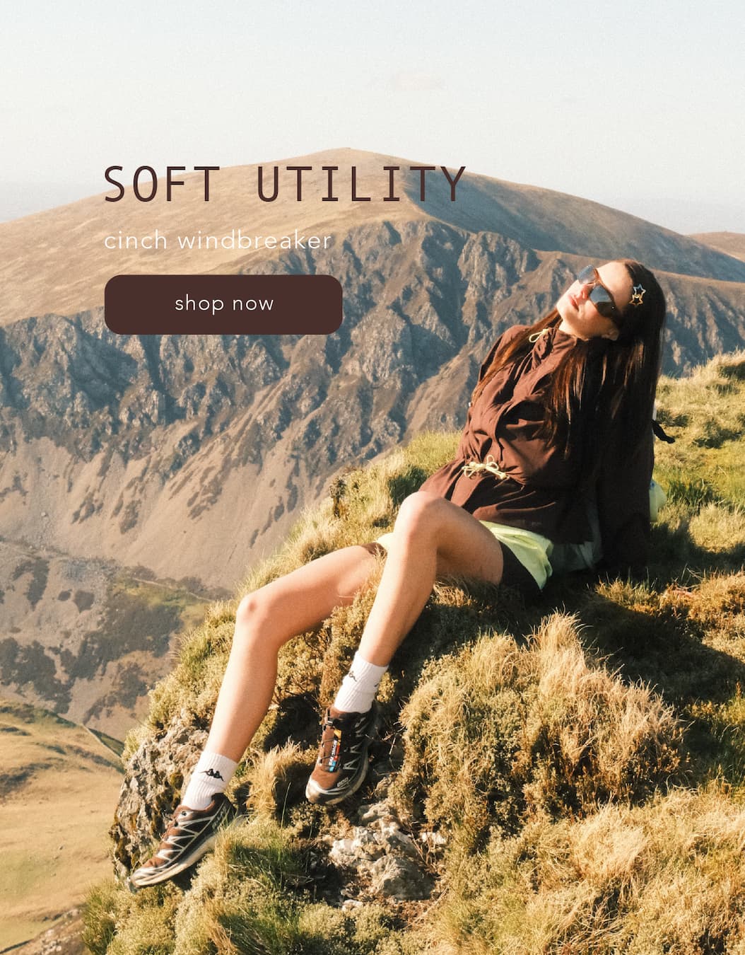 Soft Utility cinch windbreaker
