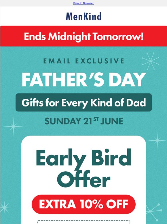 🚨Ends Tomorrow: EXTRA 10% Off for Father’s Day