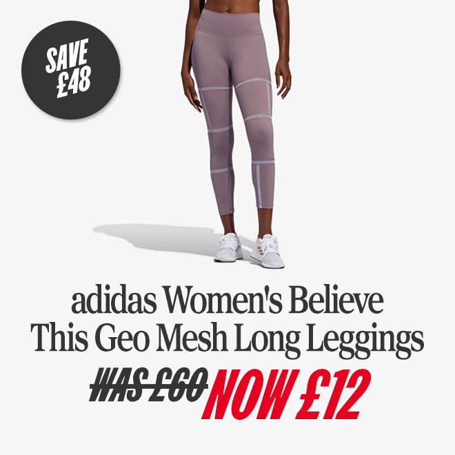adidas Women's Believe This Geo Mesh Long Leggings