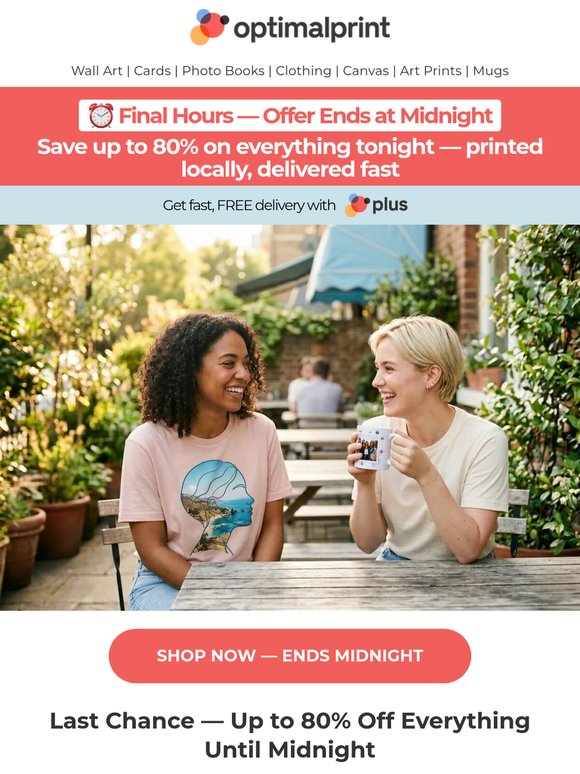 ⏰ Save up to 80% tonight — final hours