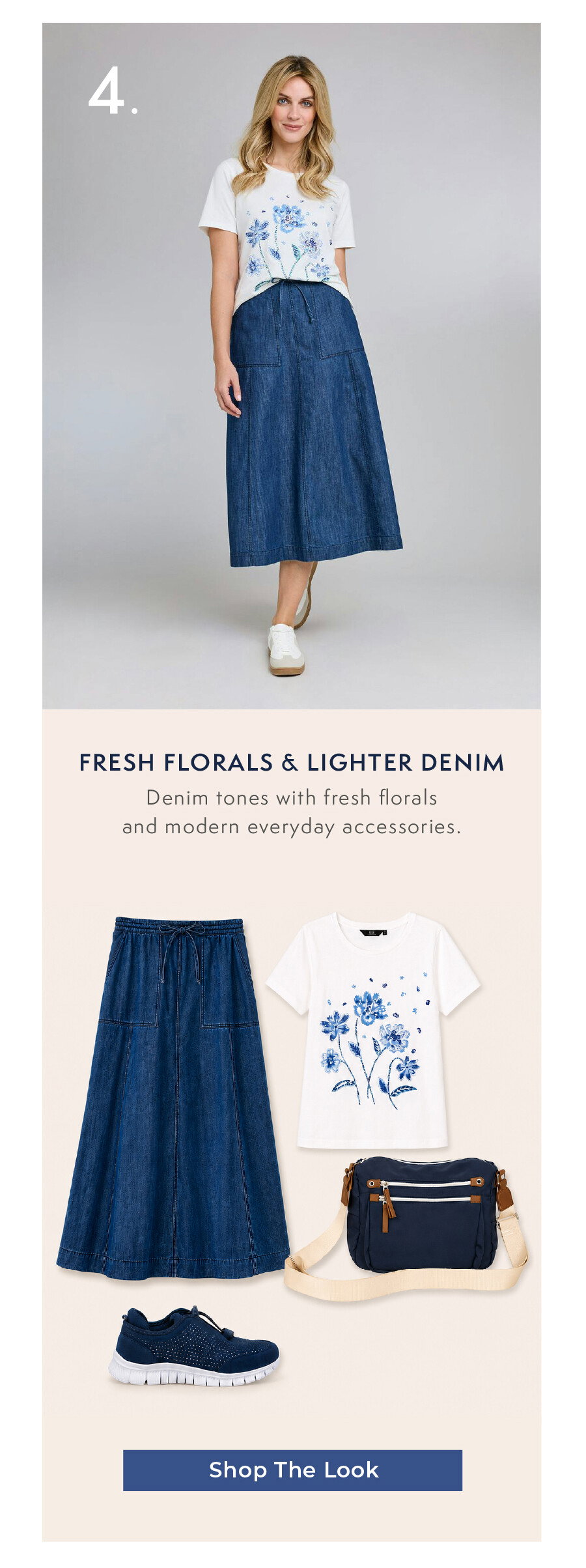 Florals paired with Denim