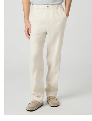 Eberton Pant in Fossil Herringbone.